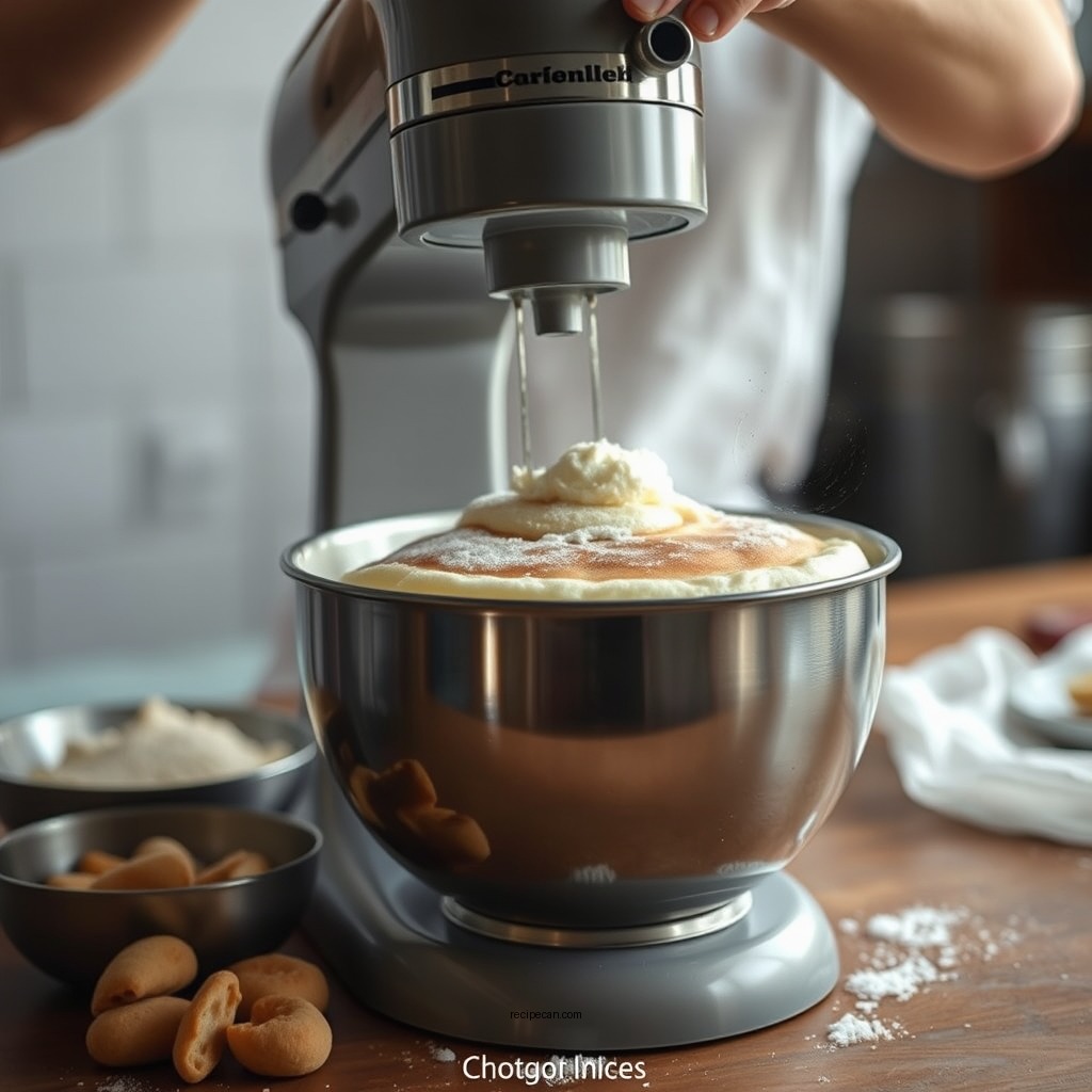 Mixing the Batter - fluffy pancake recipe