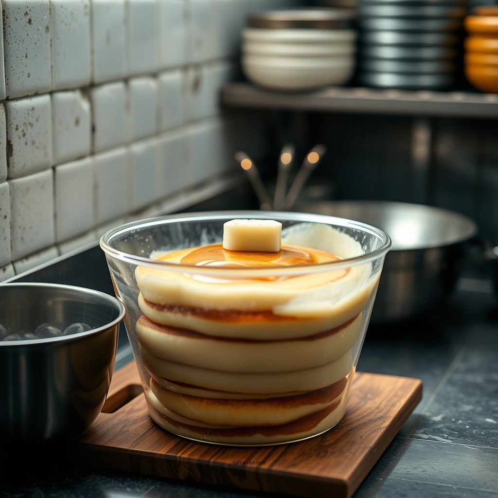 Preparing the Batter - fluffy pancakes recipe