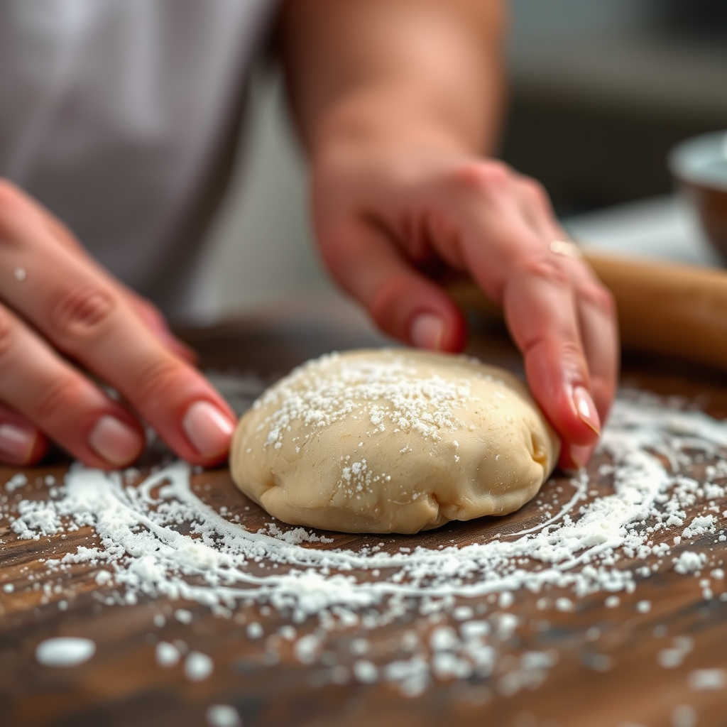 Preparing the Dough - fortune cookie recipe