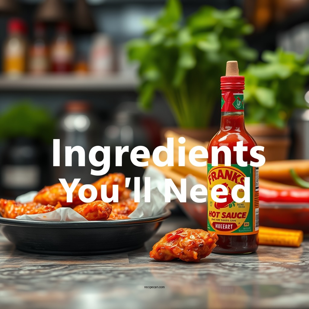 Ingredients You'll Need - franks hot sauce chicken wings recipe