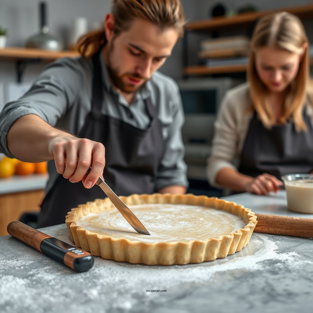 Preparing the Pastry Crust - french apple tart recipe