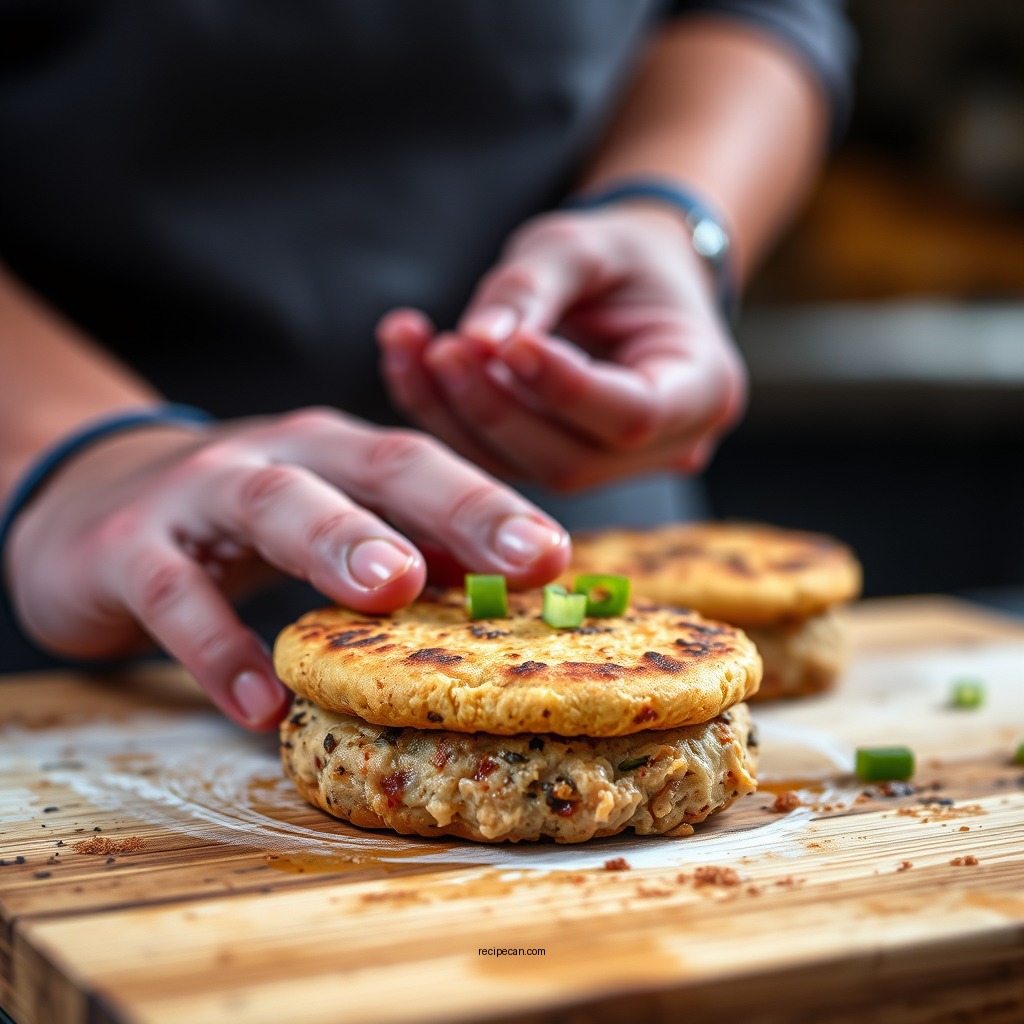 Crafting the Burger Patties - french onion soup burger recipe