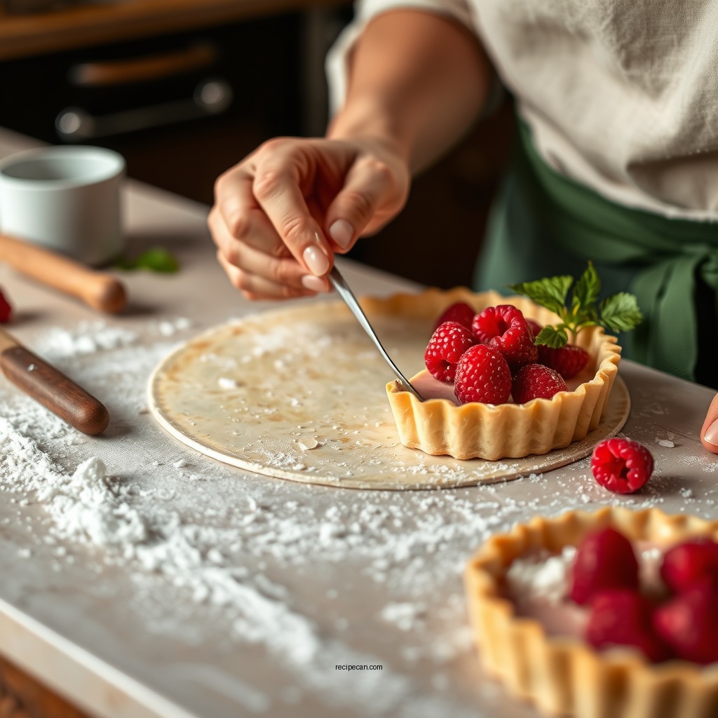 Preparing the Tart Crust - french raspberry tart recipe
