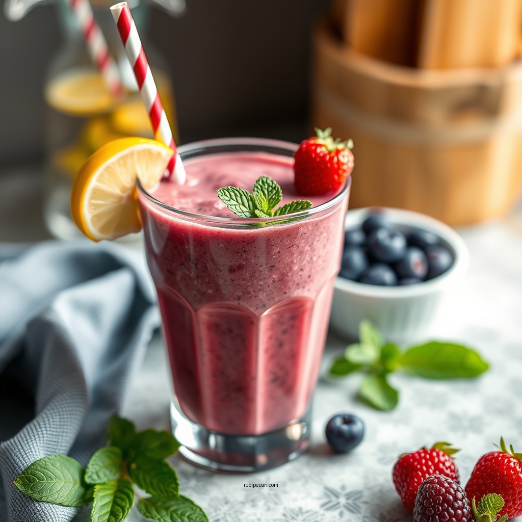 Berry Blast Smoothie - fresh fruit smoothie recipes