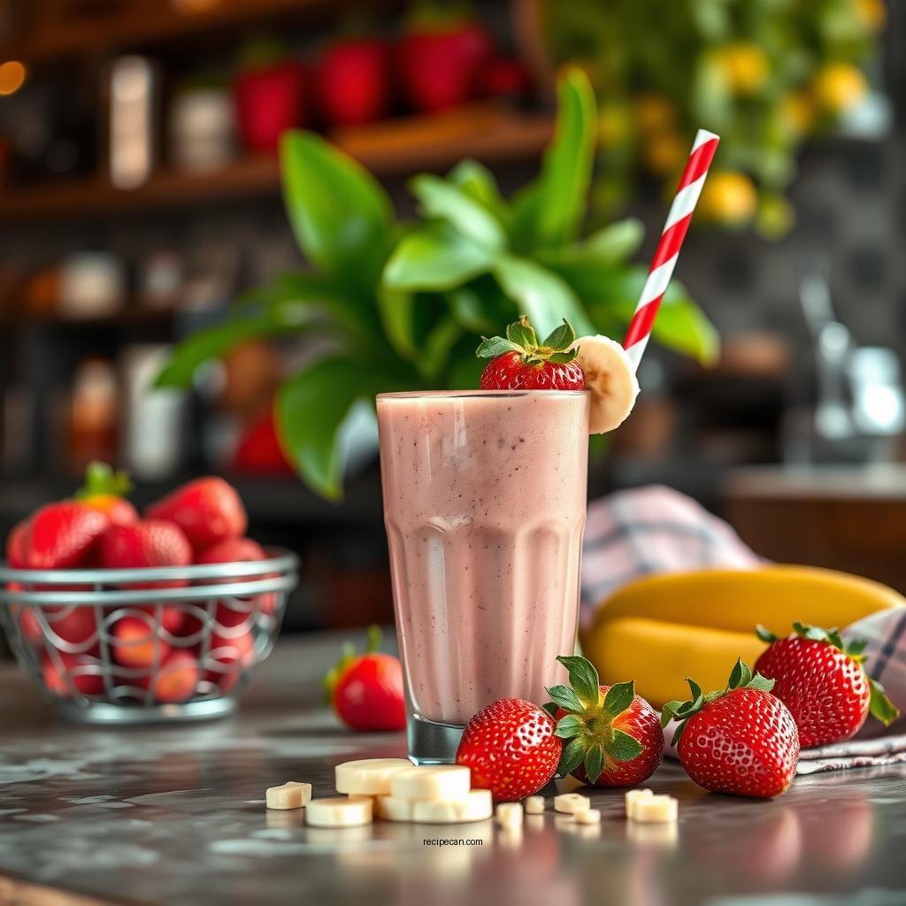 Classic Strawberry Banana Smoothie - fresh fruit smoothie recipes