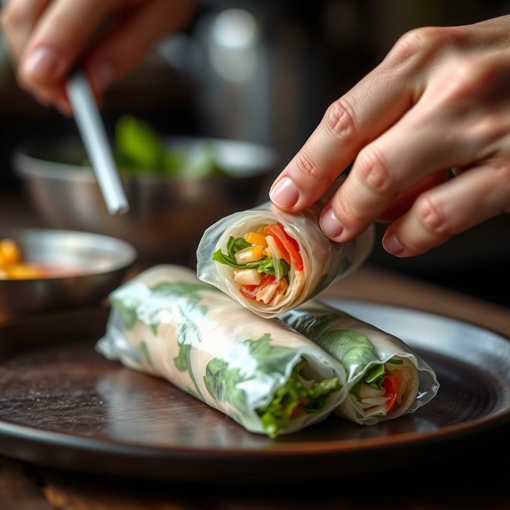 Mastering the Rolling Technique - fresh spring rolls recipe