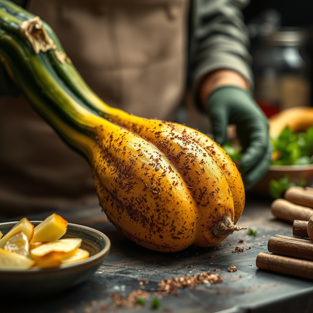 Preparing the Squash - fried squash recipe