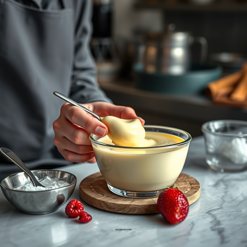 Preparing the Custard Base - frozen custard recipe
