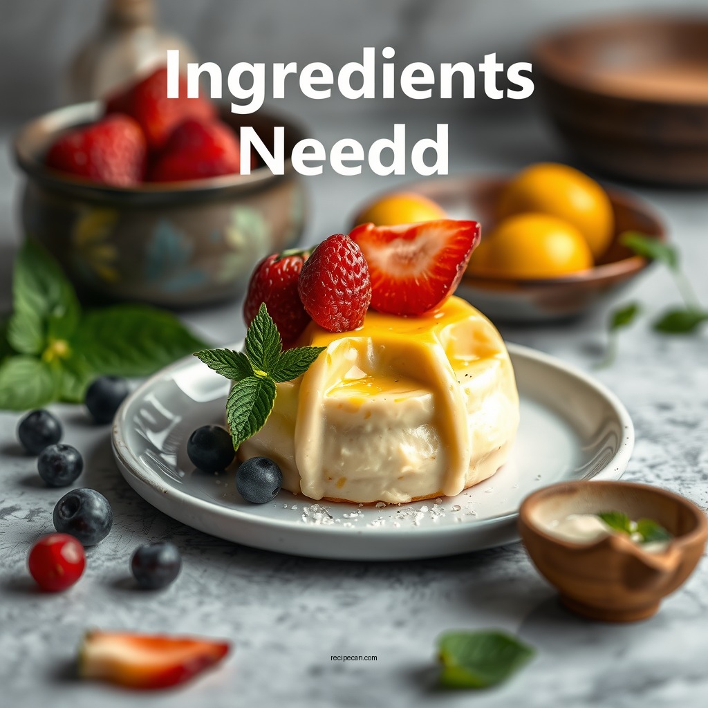 Ingredients Needed - fruit custard dessert recipe