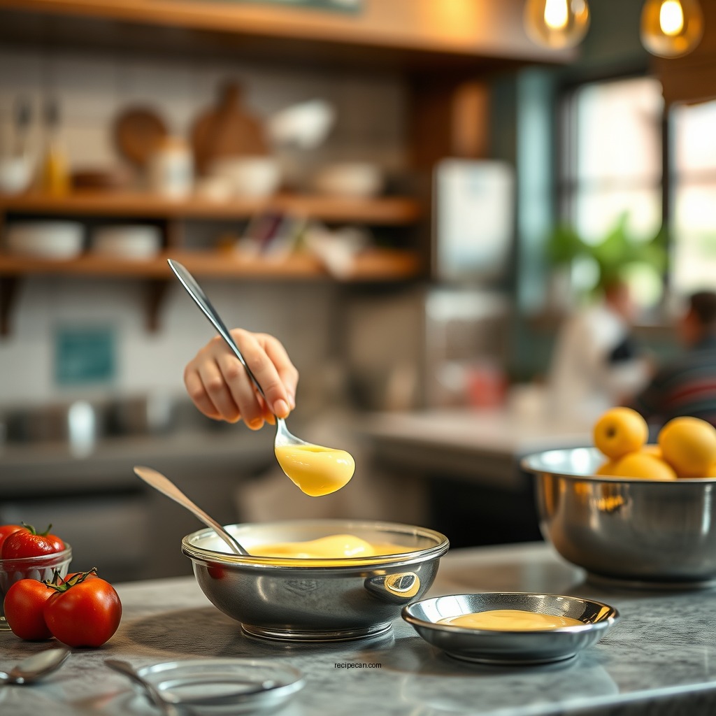 Preparing the Custard - fruit custard recipe