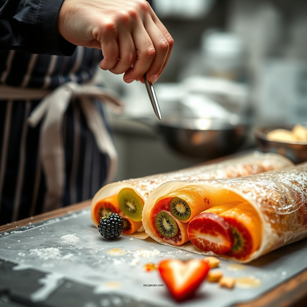 Preparing the Fruit Mixture - fruit roll up recipe