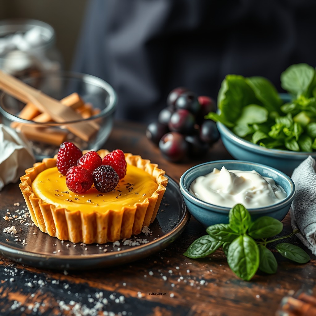Ingredients for the Tart Shell - fruit tart recipe custard