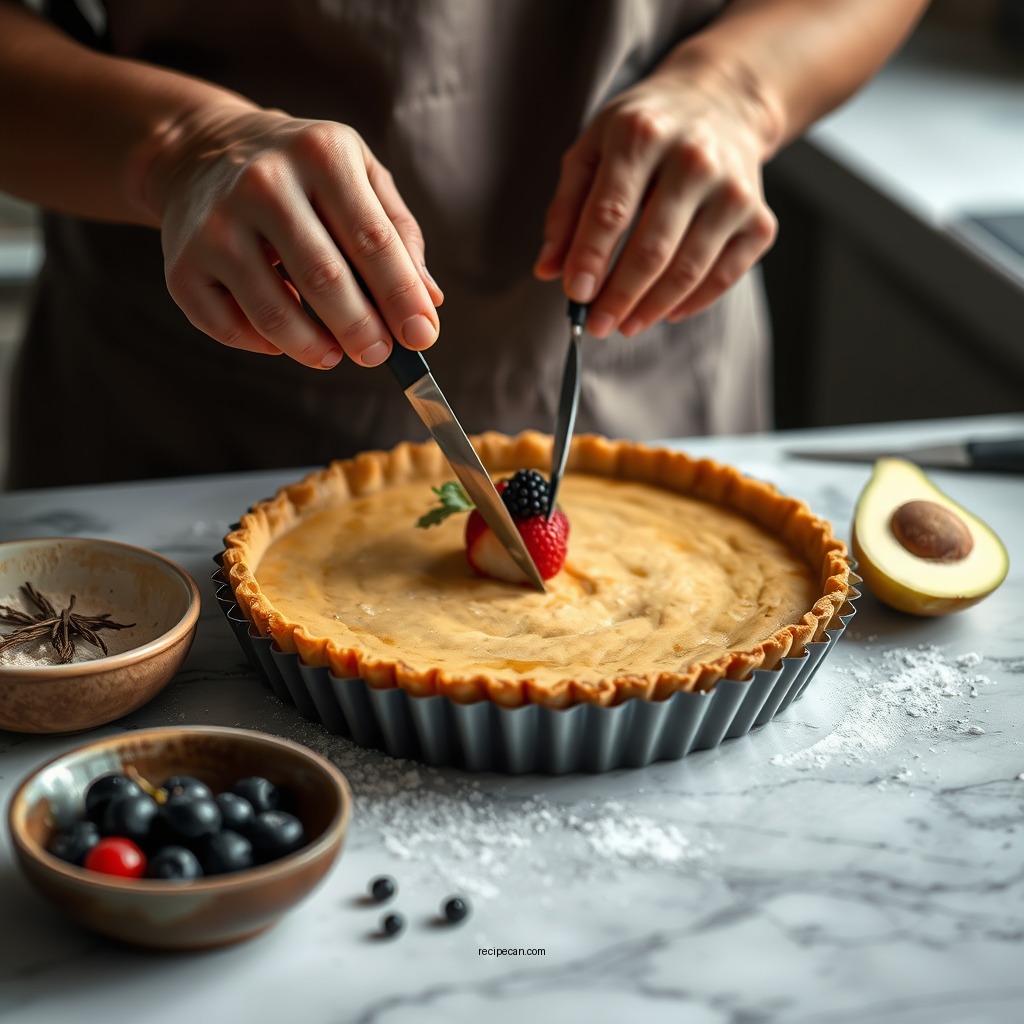 Preparing the Tart Crust - fruit tart recipe