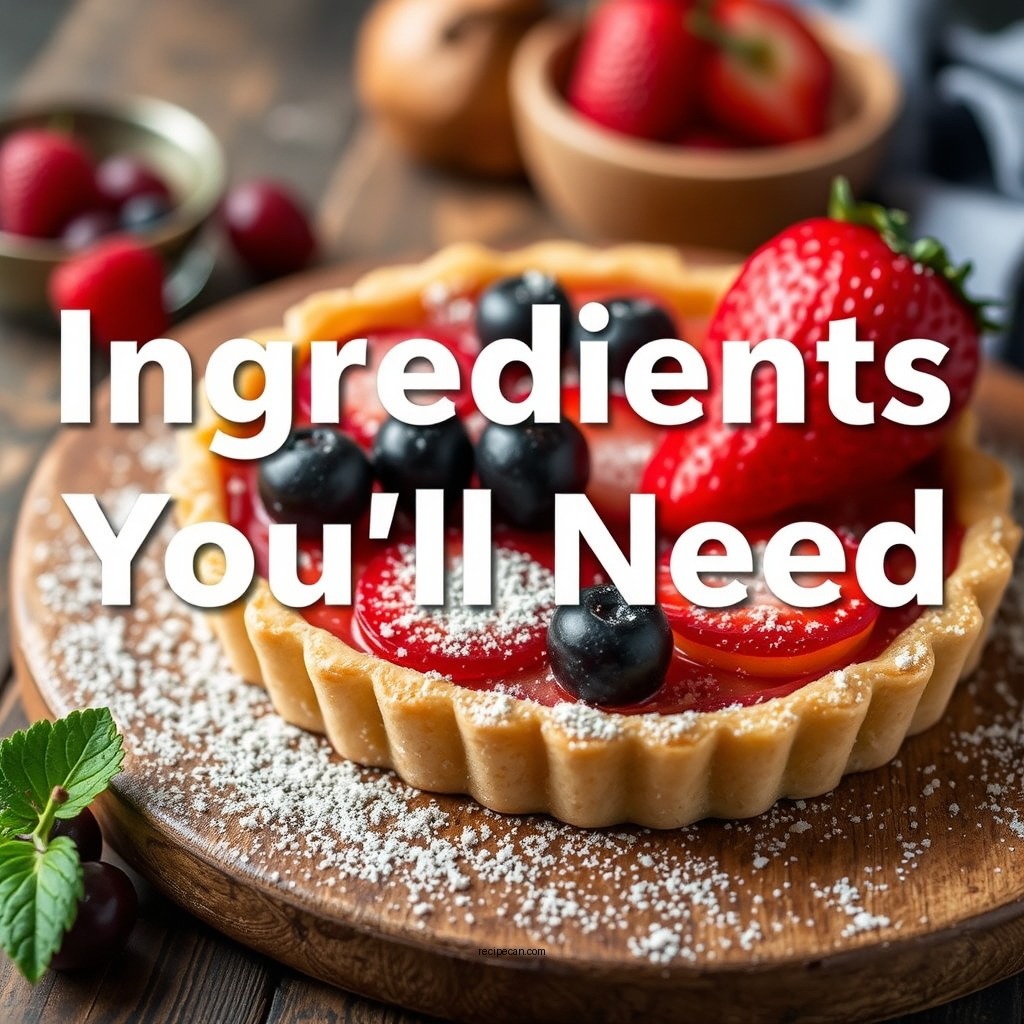 Ingredients You'll Need - fruit tart with puff pastry recipe