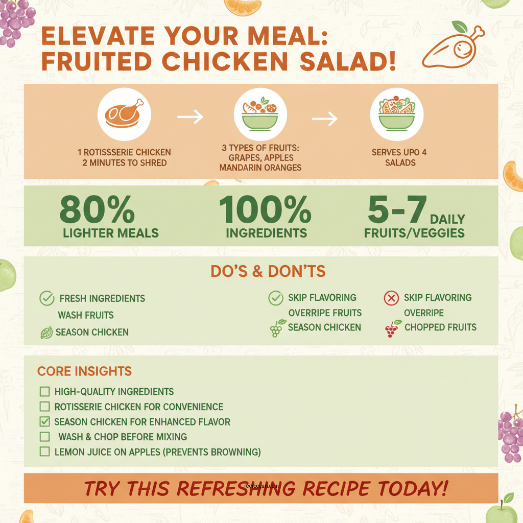 fruited chicken salad recipe - Data Infographic and Statistics