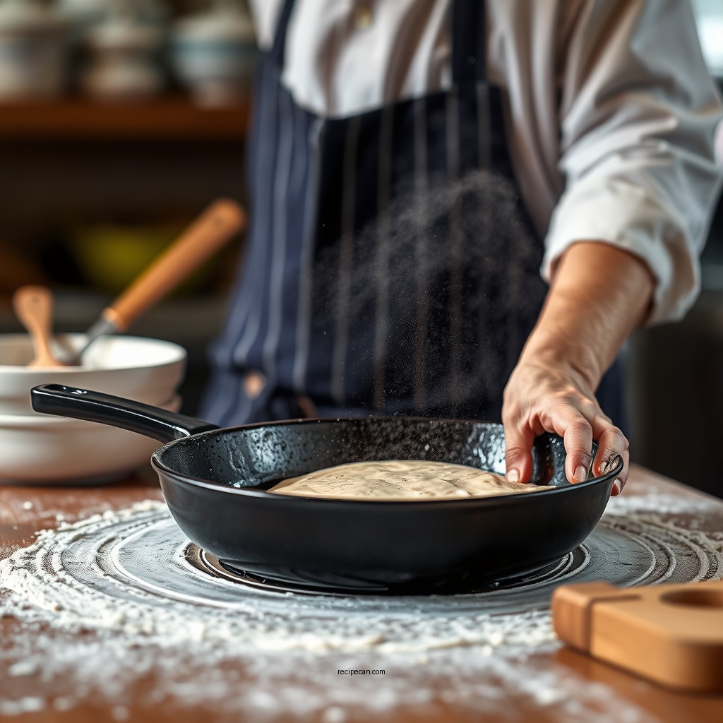 Preparing the Dough - frying saucer recipe