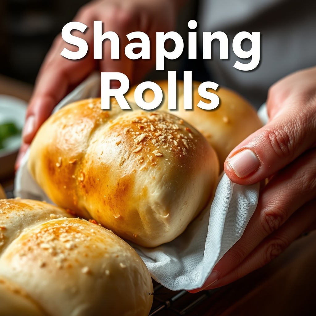Shaping the Rolls - garlic rolls recipe