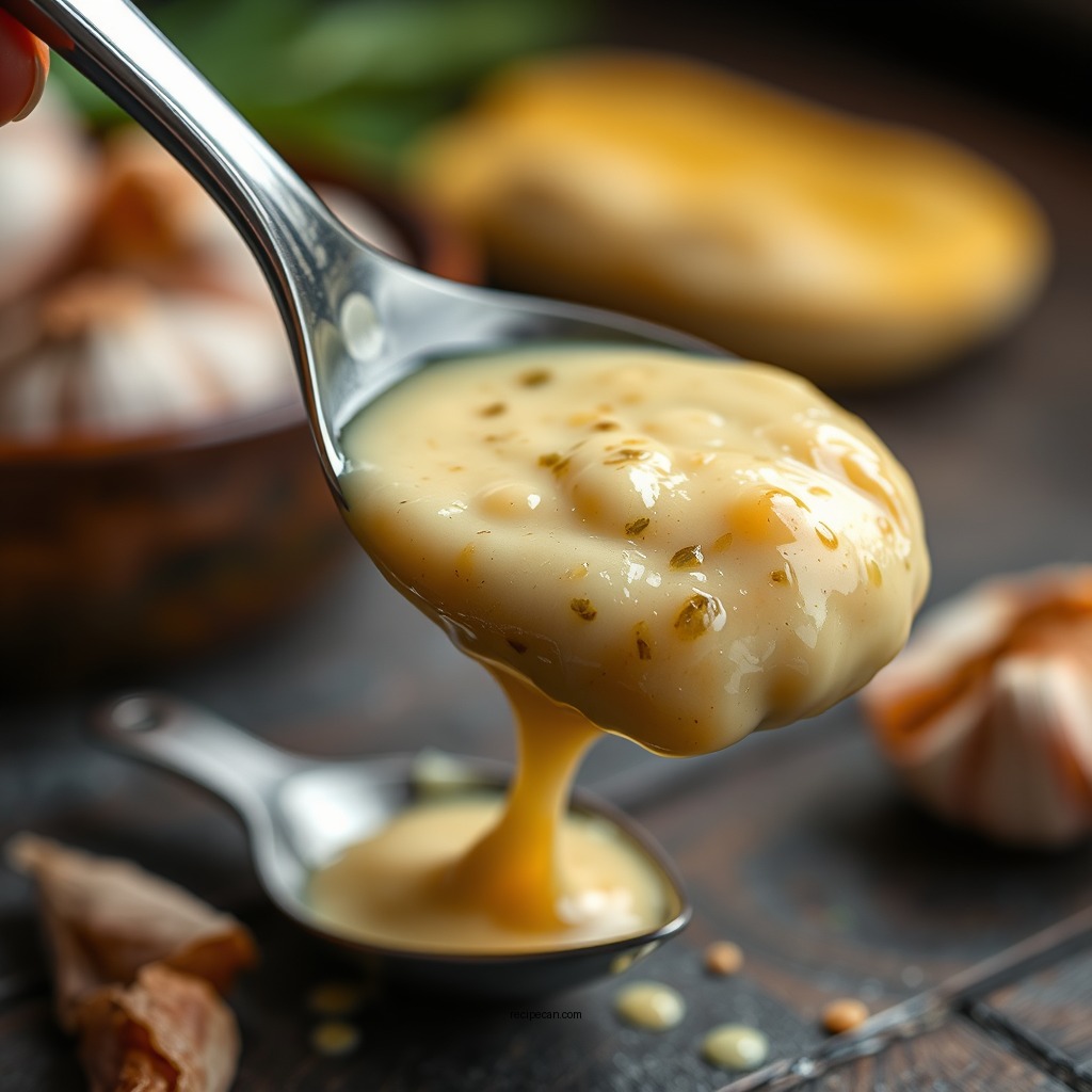 Making the Sauce - garlic sauce recipe