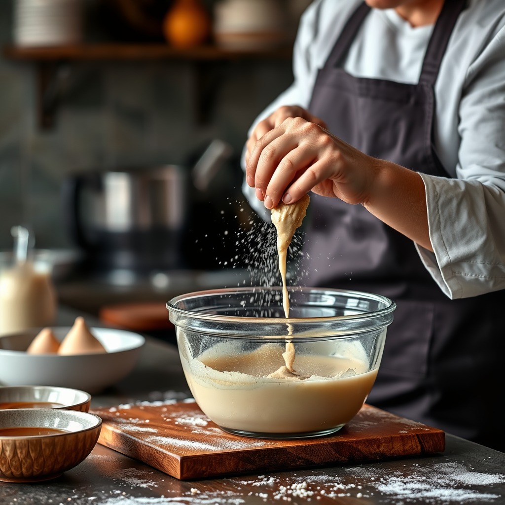 Preparing the Batter - gluten free pancakes recipe