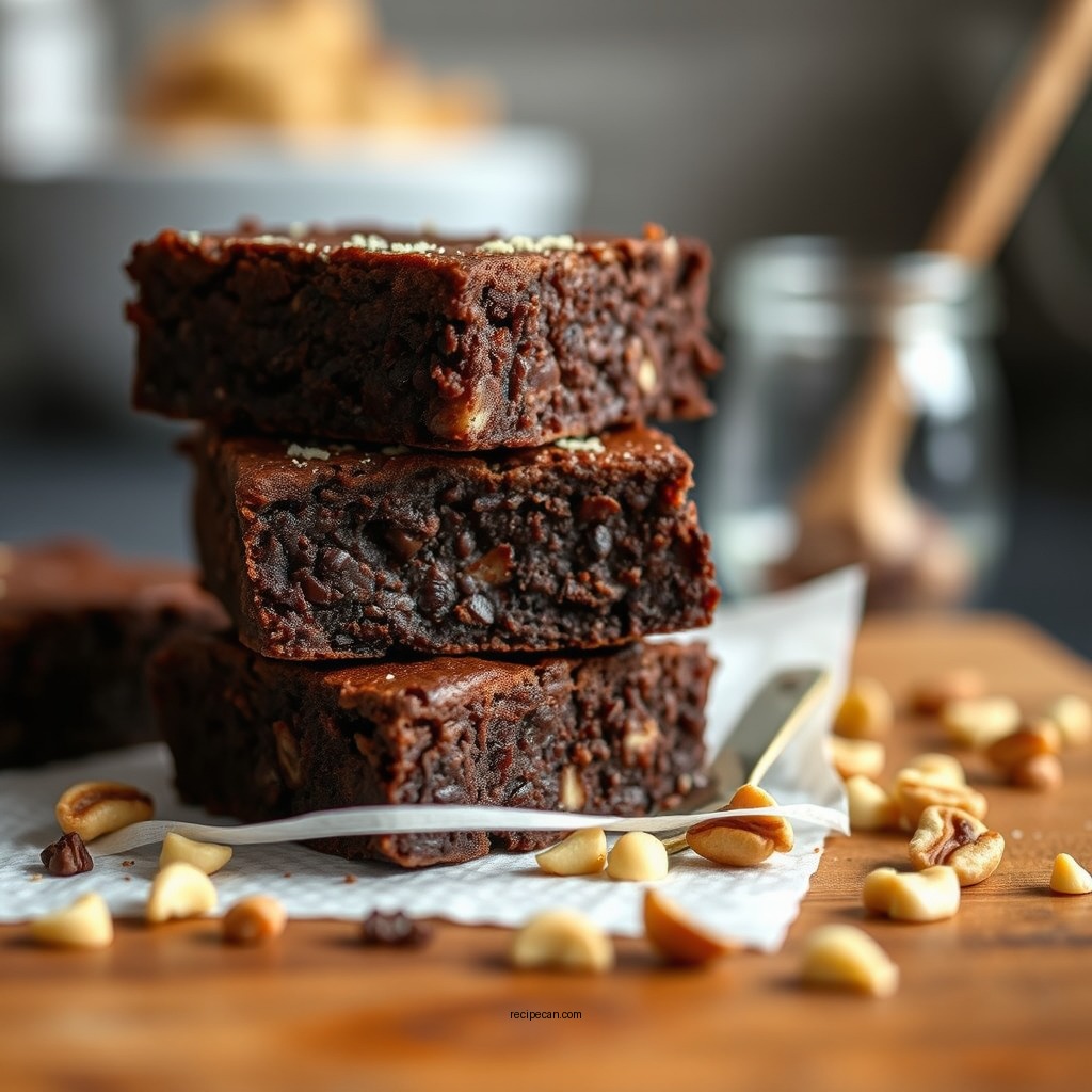 Fudgy Brownies with Nutty Twist - gluten free recipes brownies