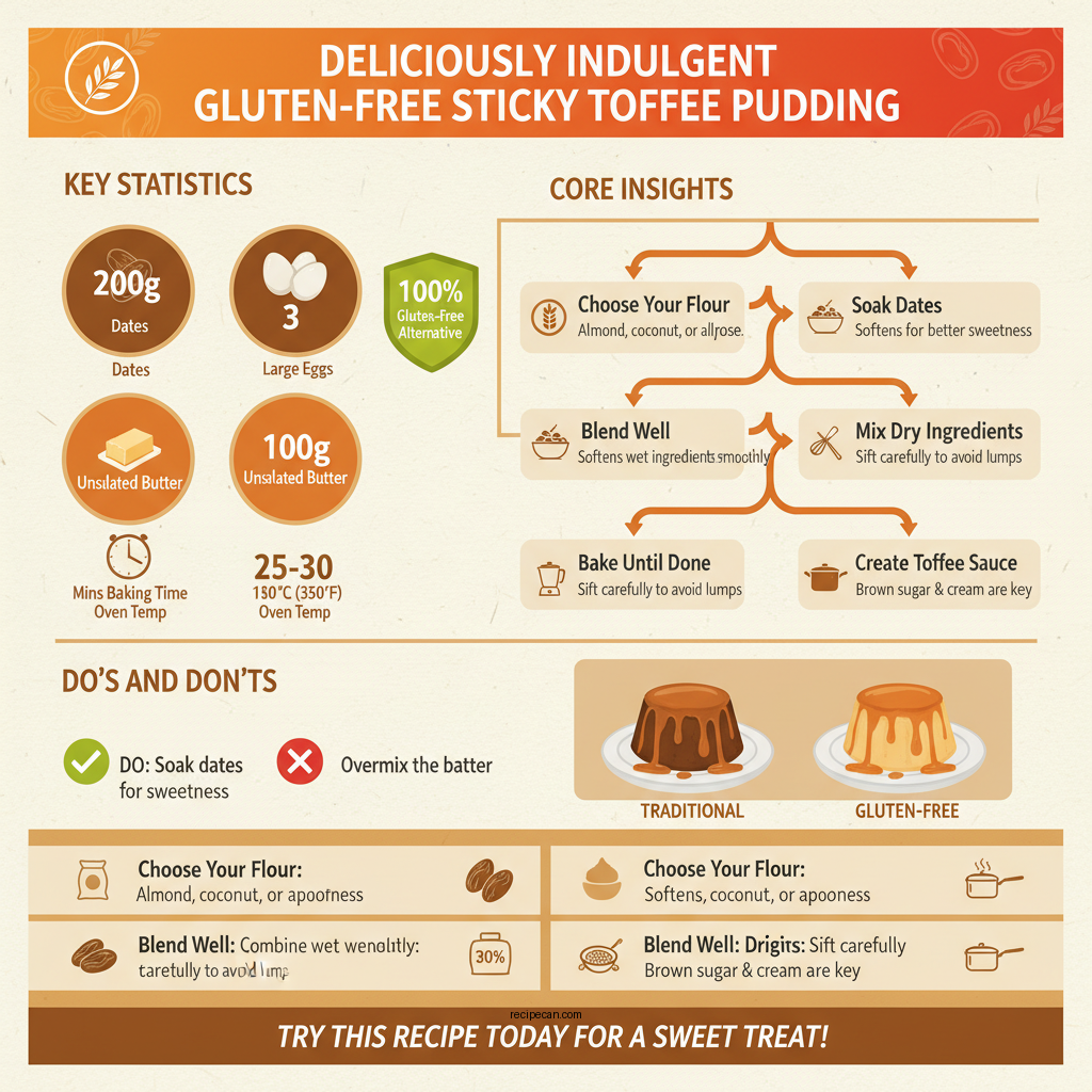 gluten free sticky toffee pudding recipe - Data Infographic and Statistics