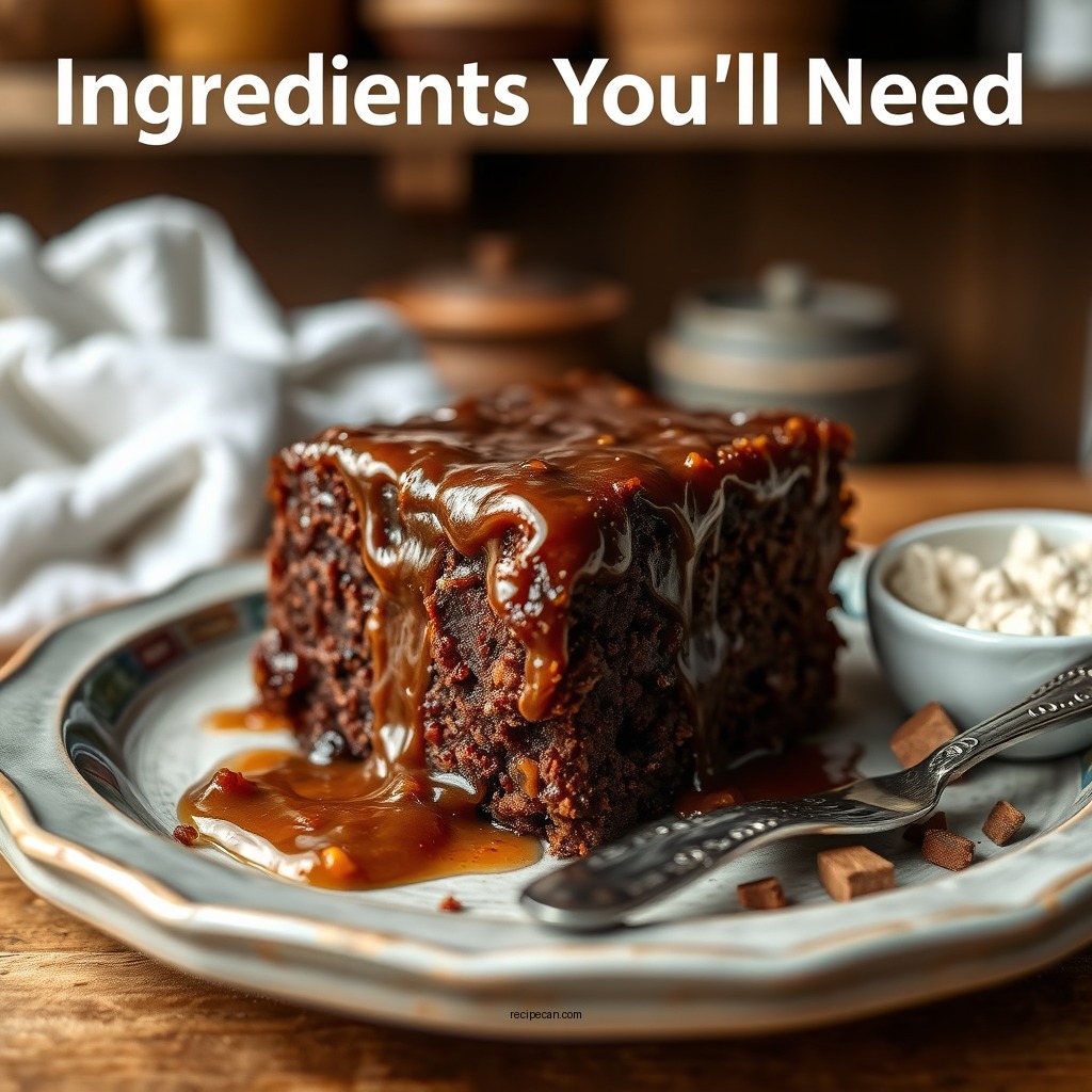 Ingredients You'll Need - gluten free sticky toffee pudding recipe