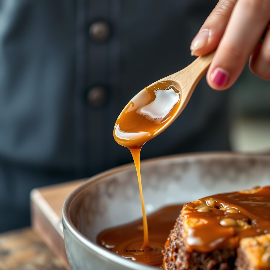 Making the Toffee Sauce - gluten free sticky toffee pudding recipe