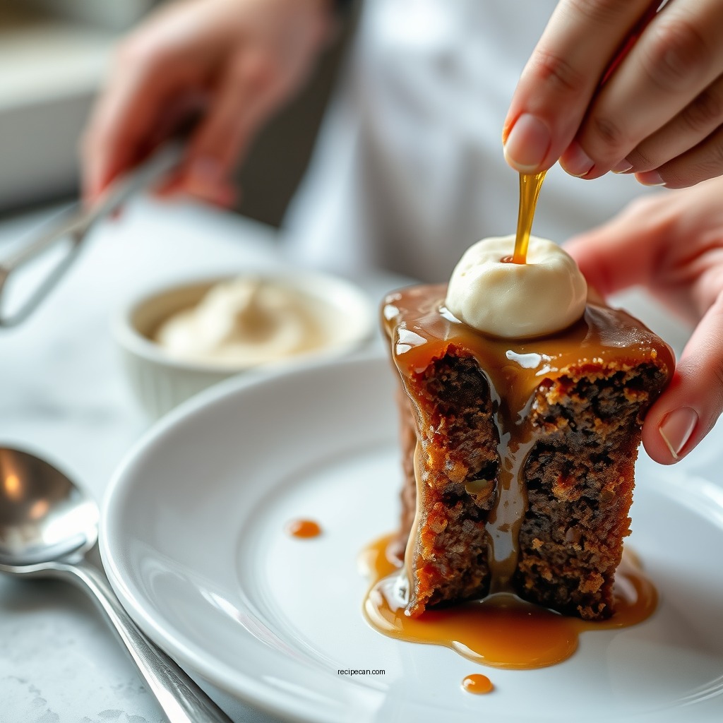 Preparing the Pudding - gluten free sticky toffee pudding recipe