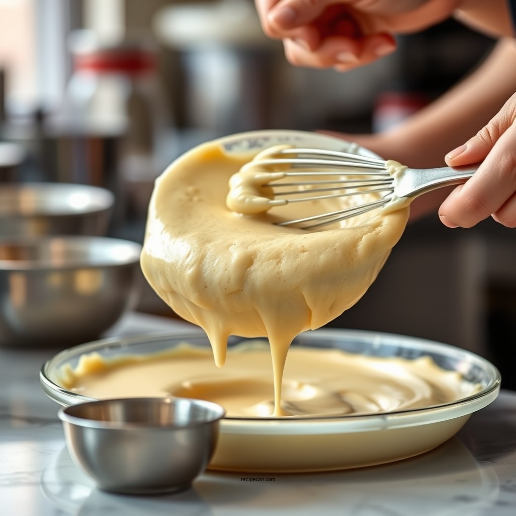 Preparing the Batter - golden diner pancake recipe