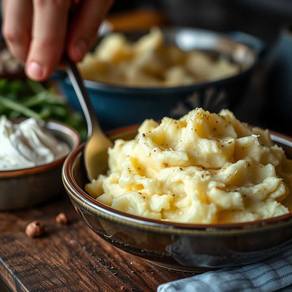Making the Mashed Potatoes - good shepherd's pie recipe