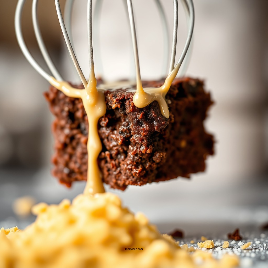 Mixing the Batter - gooey brownie recipe