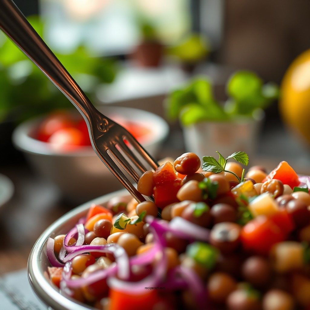 Dressing the Salad - goya bean salad recipe
