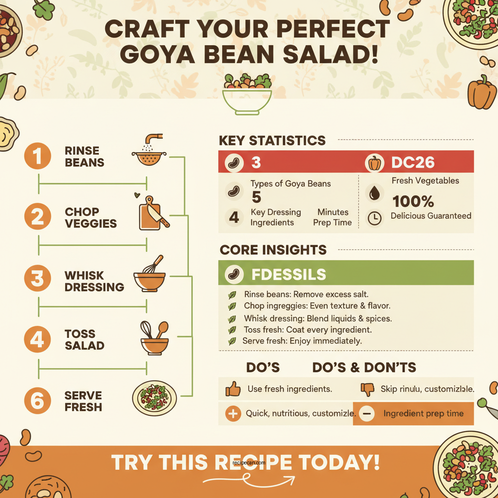 goya bean salad recipe - Data Infographic and Statistics