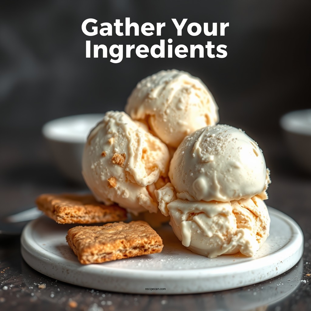 Gather Your Ingredients - graham cracker ice cream recipe