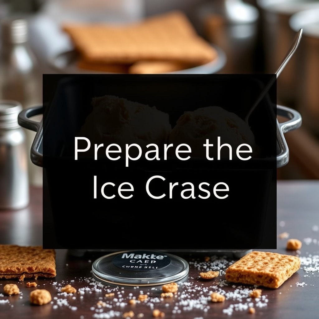 Prepare the Ice Cream Base - graham cracker ice cream recipe