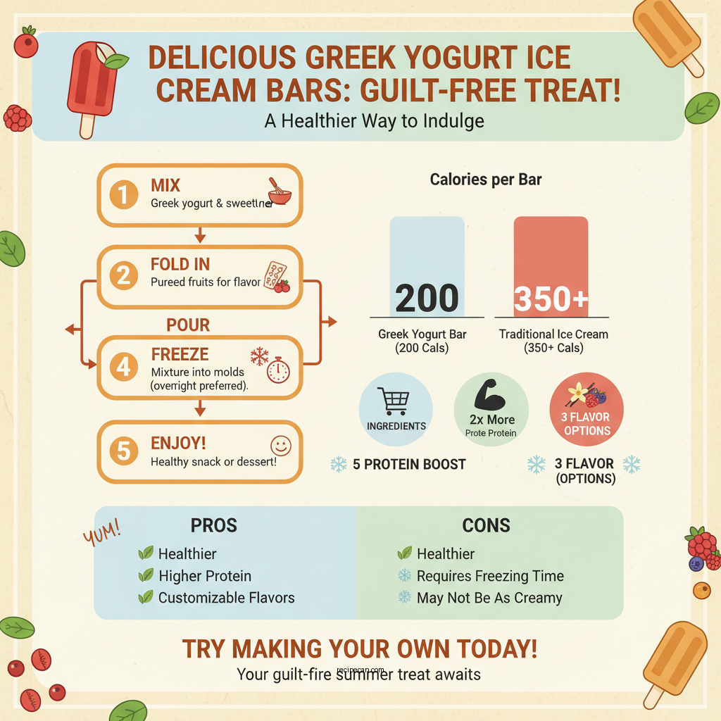 greek yogurt ice cream bars recipe - Data Infographic and Statistics