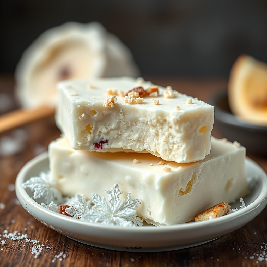 Molding and Freezing - greek yogurt ice cream bars recipe