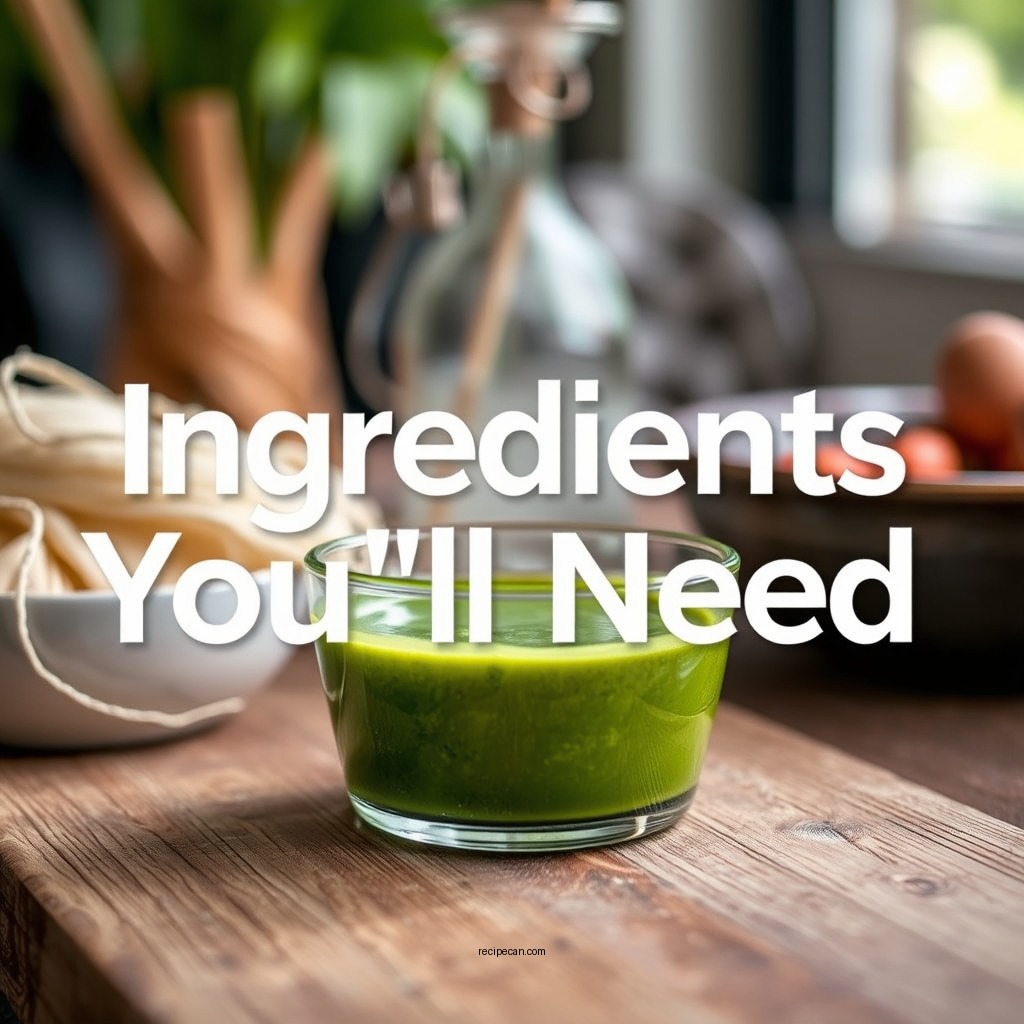 Ingredients You'll Need - green sauce recipe