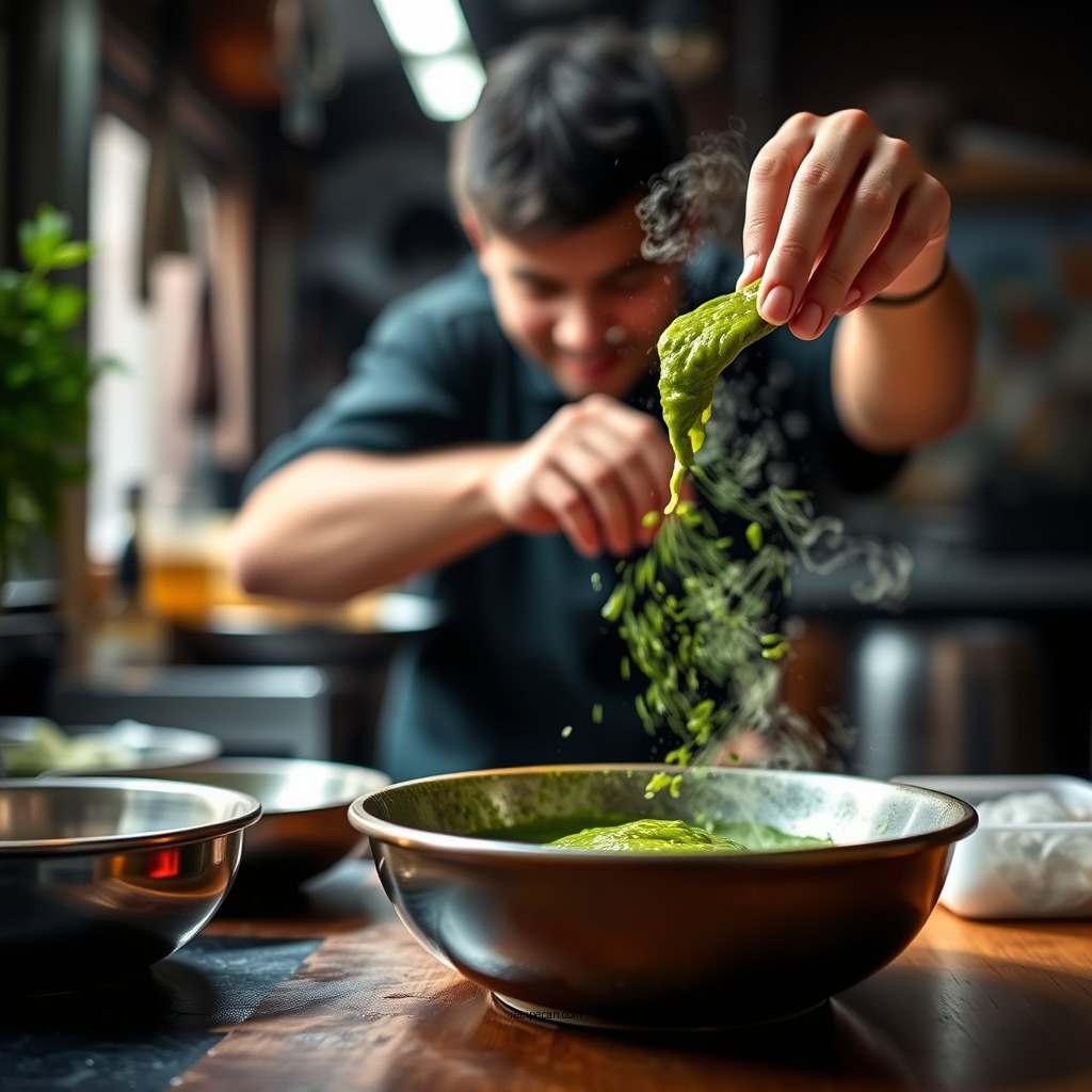 Step-by-Step Preparation - green sauce recipe