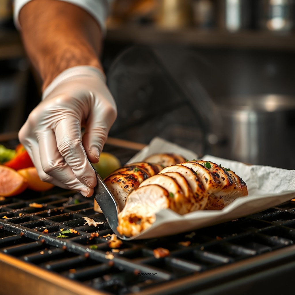 Preparing the Grilled Chicken - grilled chicken caesar wrap recipe