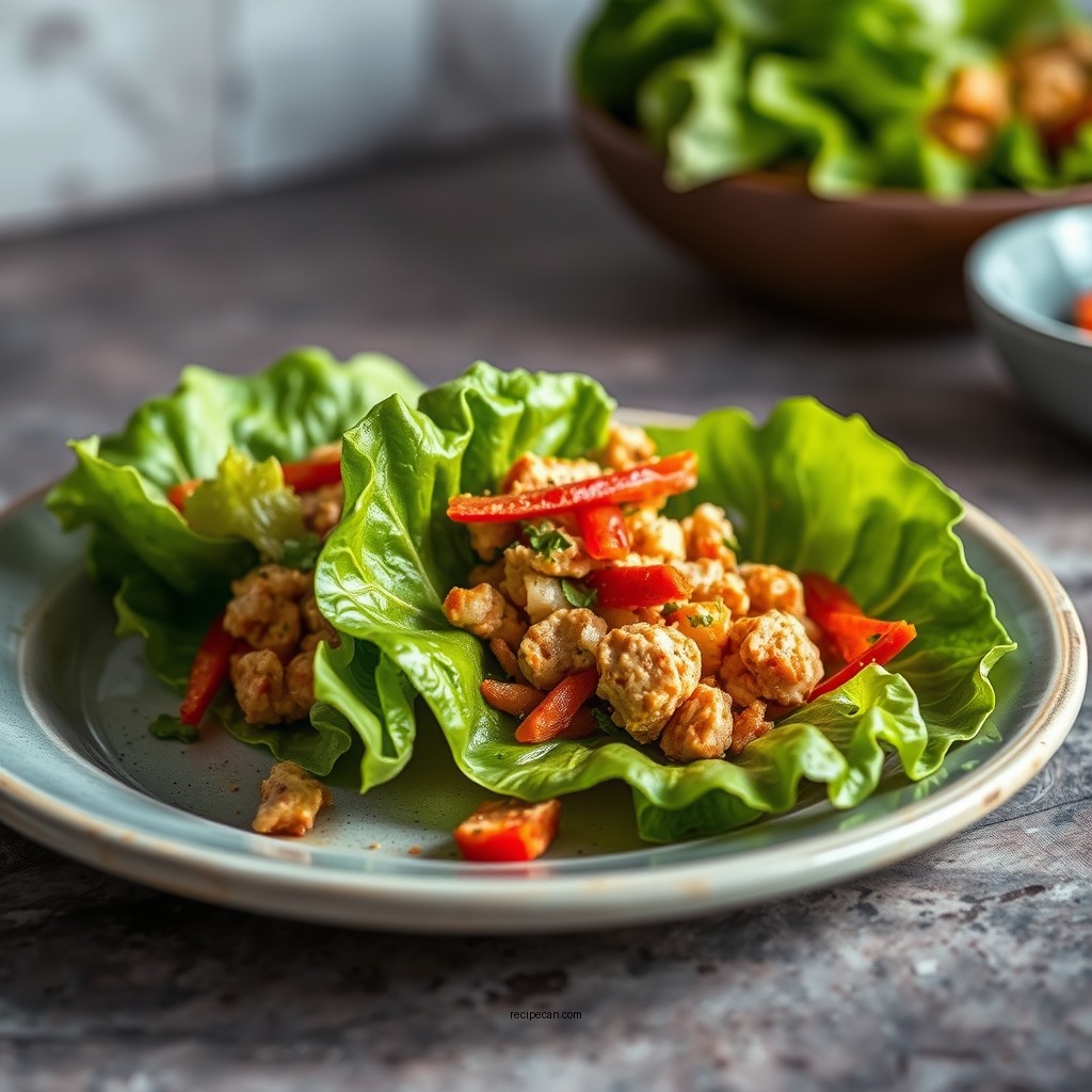 Spicy Turkey Lettuce Wraps - ground turkey recipes lettuce wraps