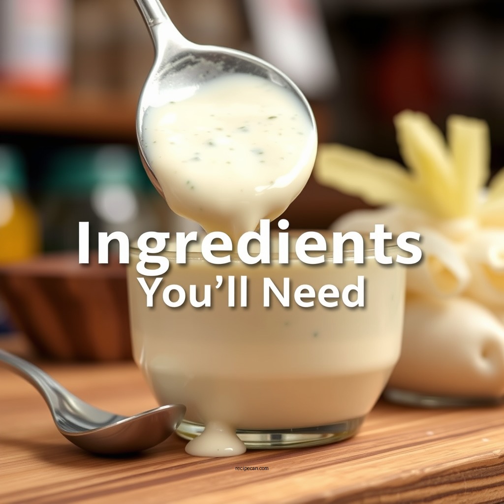 Ingredients You'll Need - halal food white sauce recipe