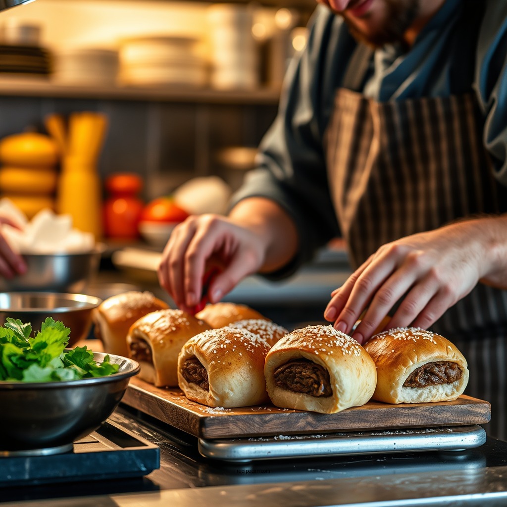 Step-by-Step Preparation - hamburger roll recipe