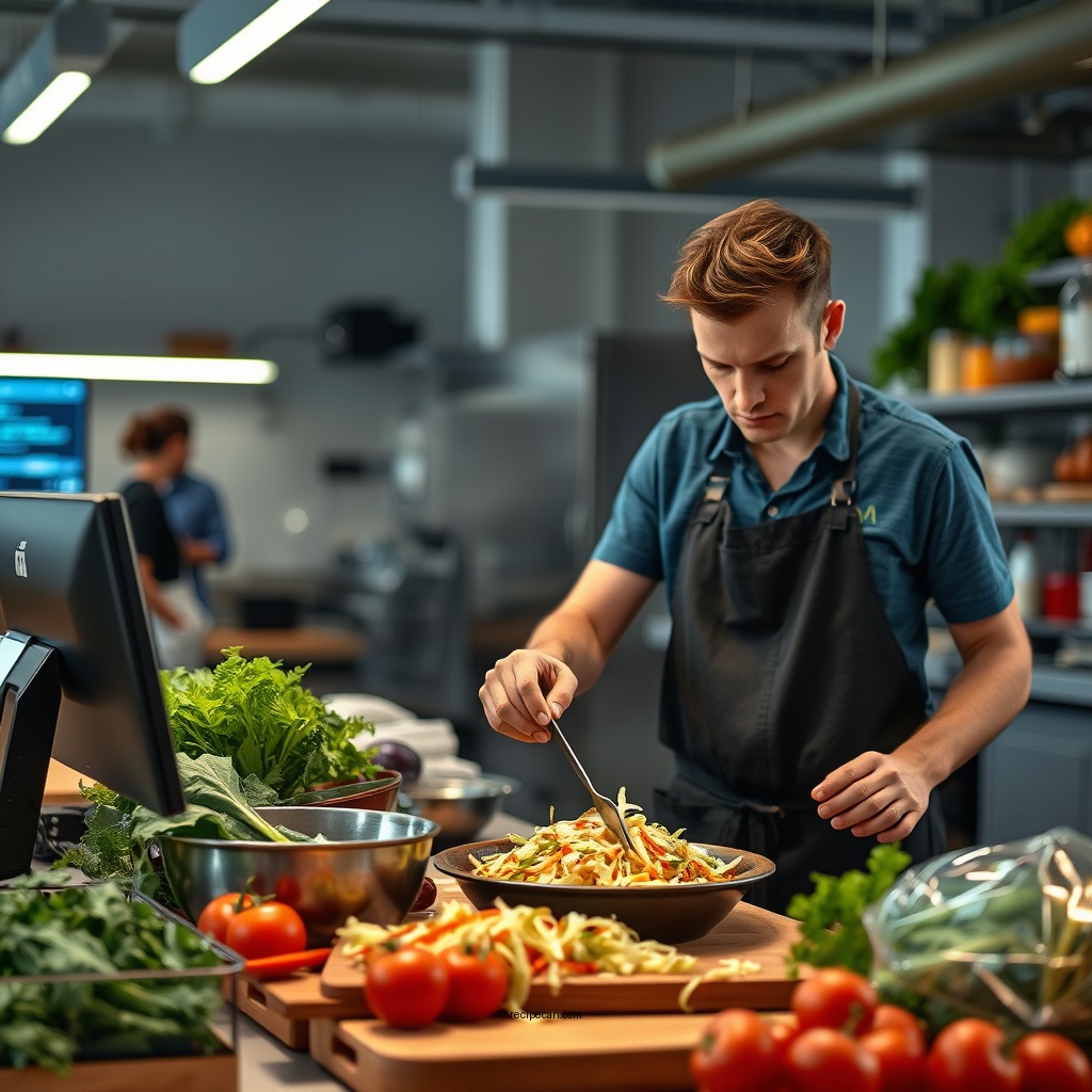 Preparing the Vegetables - hawaiian coleslaw recipe