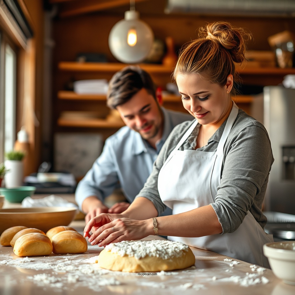 Preparing the Dough - hawaiian sweet rolls recipe