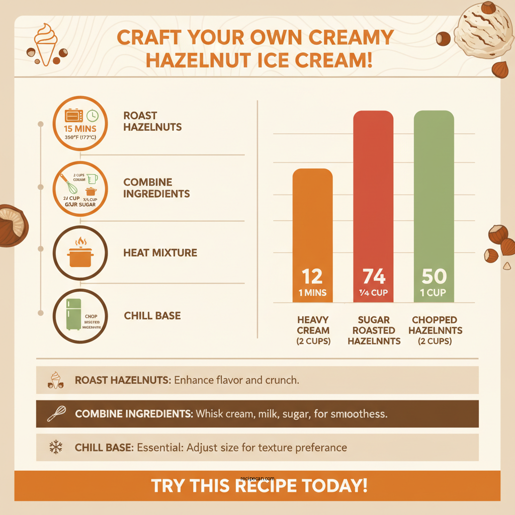 hazelnut ice cream recipe - Data Infographic and Statistics