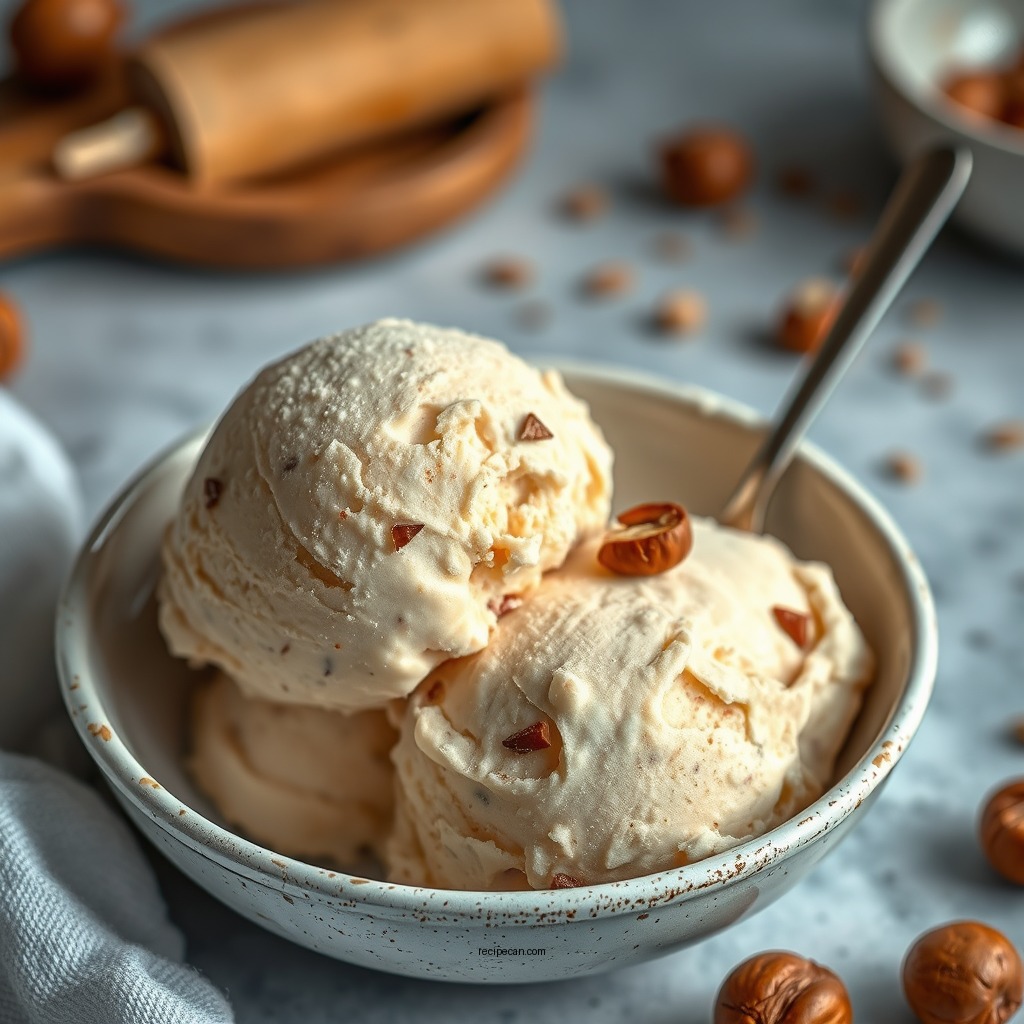 Making the Base - hazelnut ice cream recipe