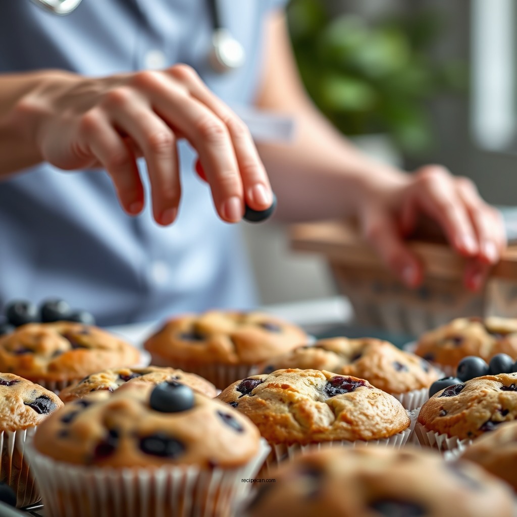 Step-by-Step Preparation - healthy blueberry muffin recipe