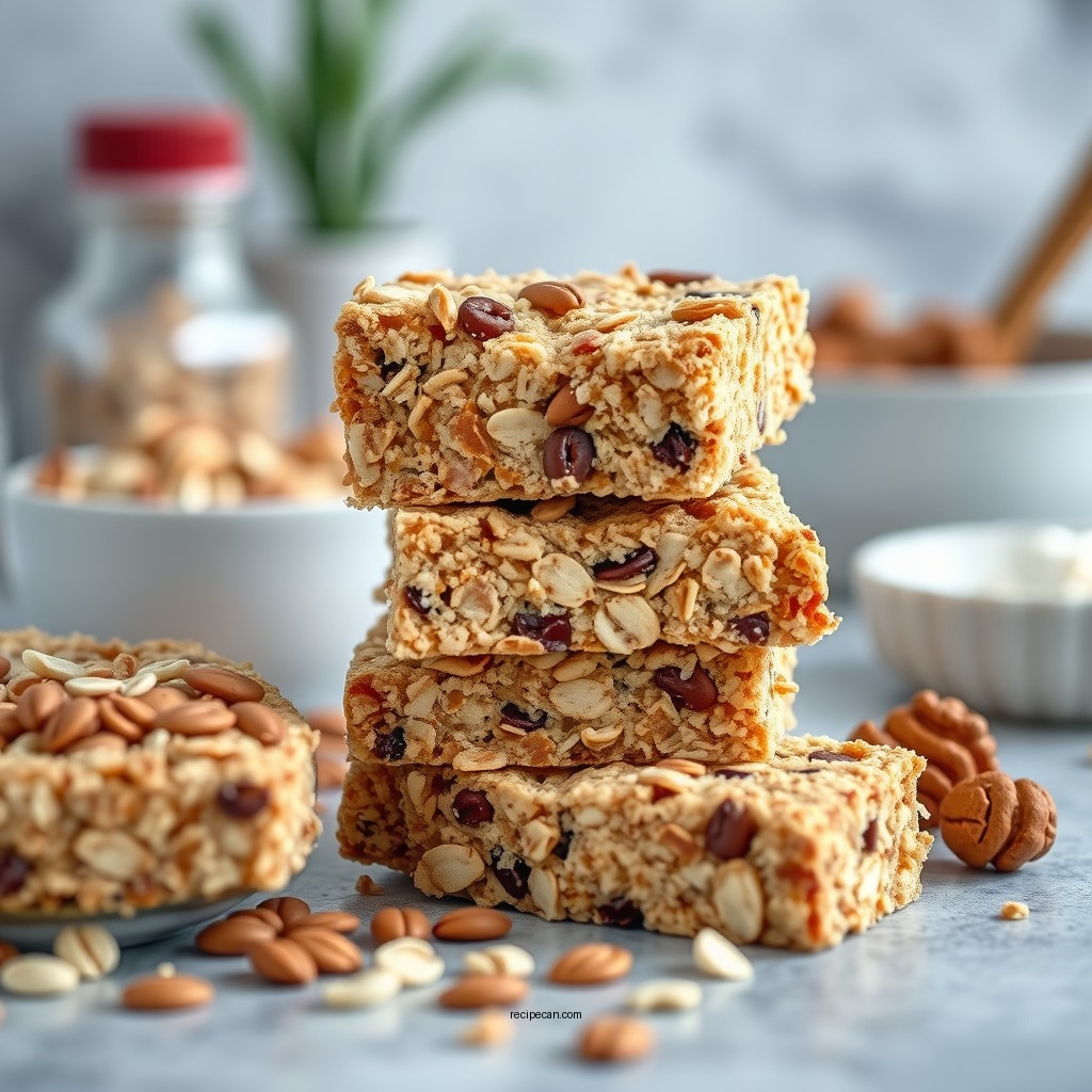 Ingredients for Healthy Oat Bars - healthy oat bar recipe