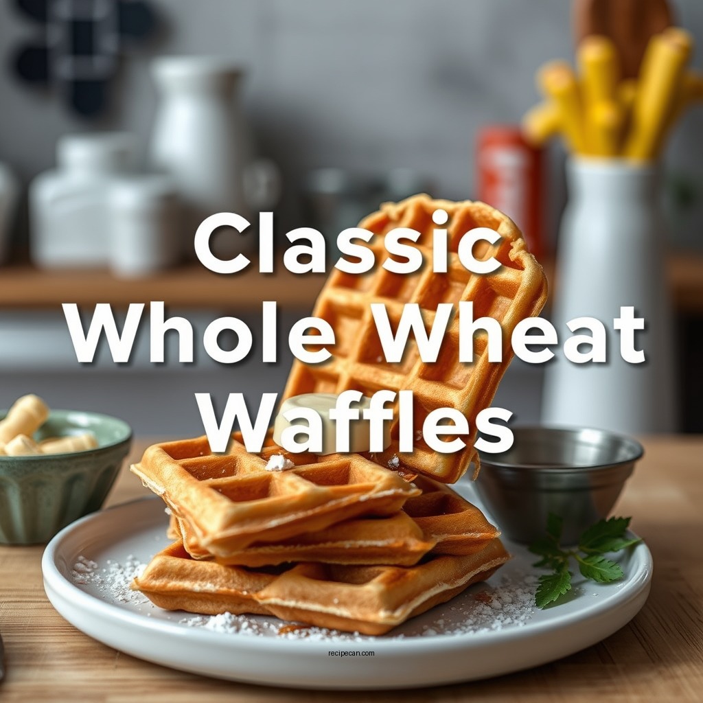 Classic Whole Wheat Waffles - healthy waffle recipes